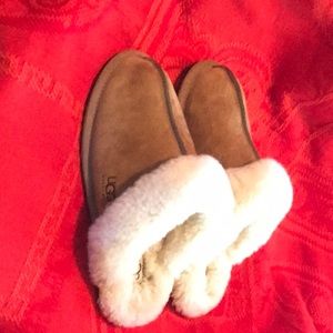 Womens SCUFFETTE II espresso sheepskin slippers
